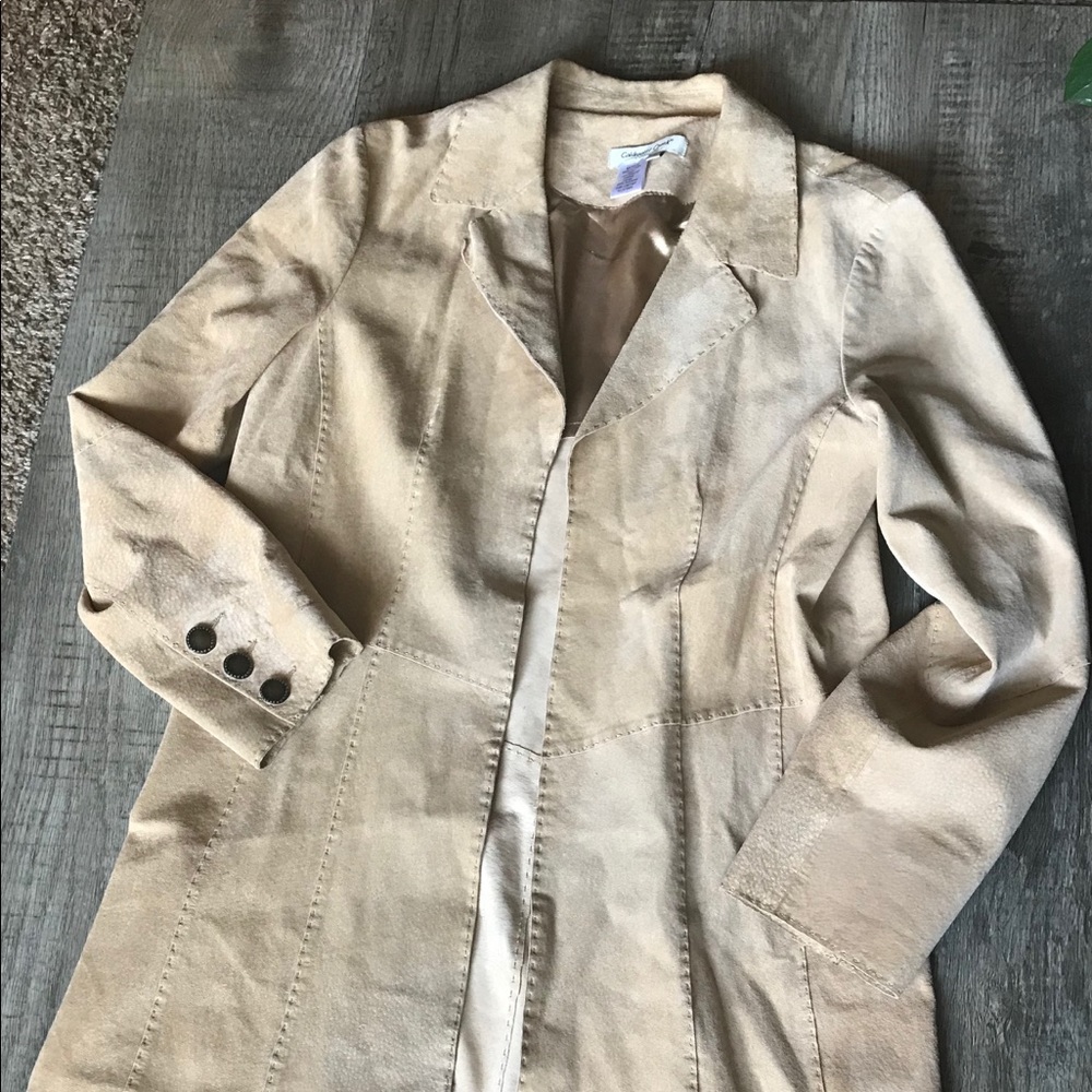 Coldwater Creek Beige Suede-Look Women's Blazer